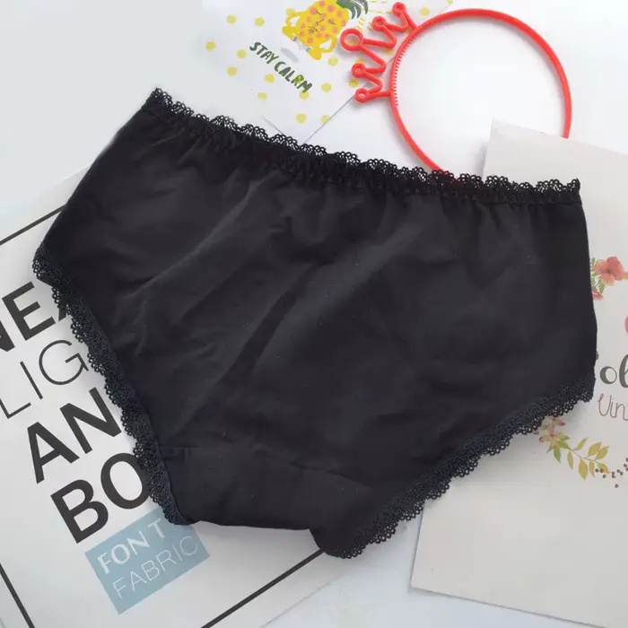 Retro štýl Stredný pás Sexy čipka-up ženy spodná bielizeň luk bavlna hodvábne ženy nohavičky pevné obväz mäkké spodná bielizeň breifs