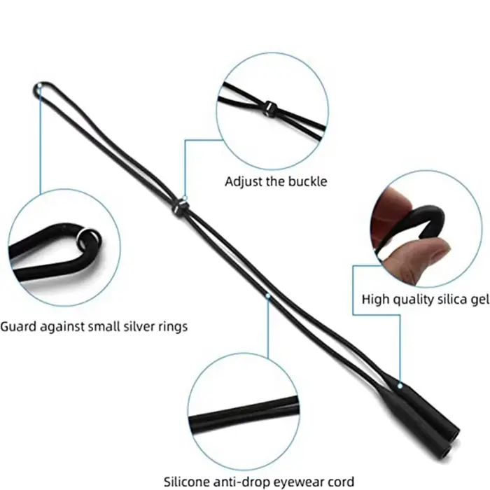Sangles élastiques réglables en Silicone pour lunettes de soleil, 3 pièces, chaîne de sport antidéra