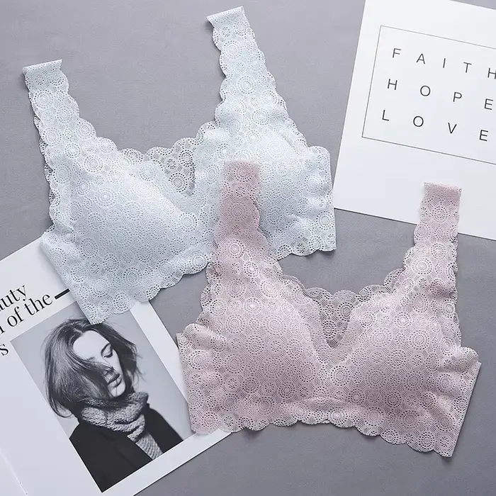 Sexy podprsenka s vankúšmi pre ženy, bezšvová podprsenka na spanie, veľká veľkosť, športové spodné prádlo, spodná bielizeň z čipky, priedušná podprsenka pre dámy