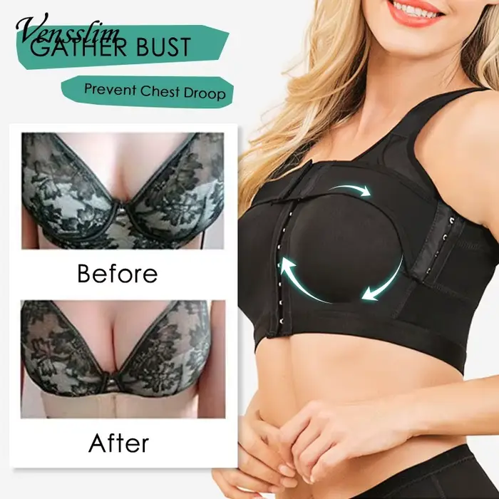 Dámske korzet telo Shaper post-chirurgie nastaviteľná podprsenka push up kompresie späť podporu postoj korektor Shapewear