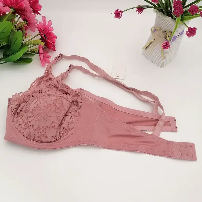 Priehľadná podprsenka pre ženy, veľká veľkosť, sexy, čipka, s kosticami, push-up, čalúnená bavlna, BH C17