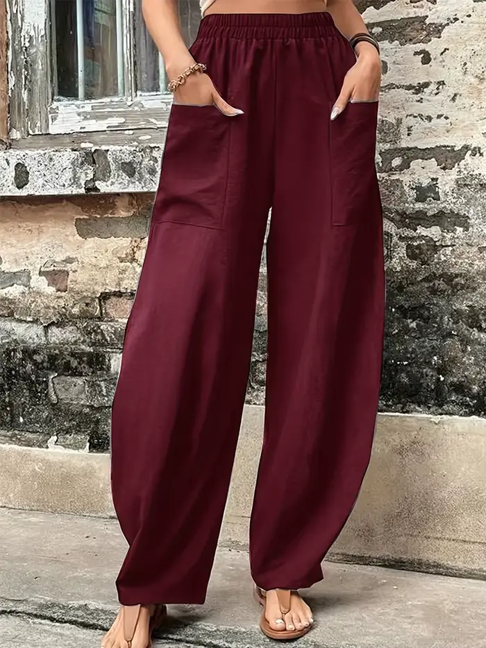 Bavlnené ľanové nohavice Harem pre ženy veľké veľkosti