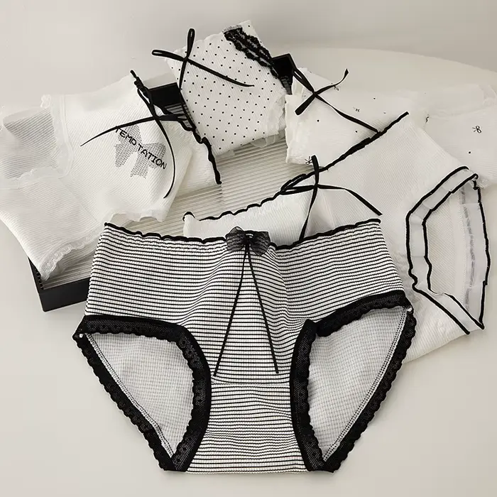 5 kusov / set bavlnené nohavičky ženy mäkké uzly dievčatá mäkké spodná bielizeň priedušné dámske nohavičky ženy intímne sexy spodná bielizeň