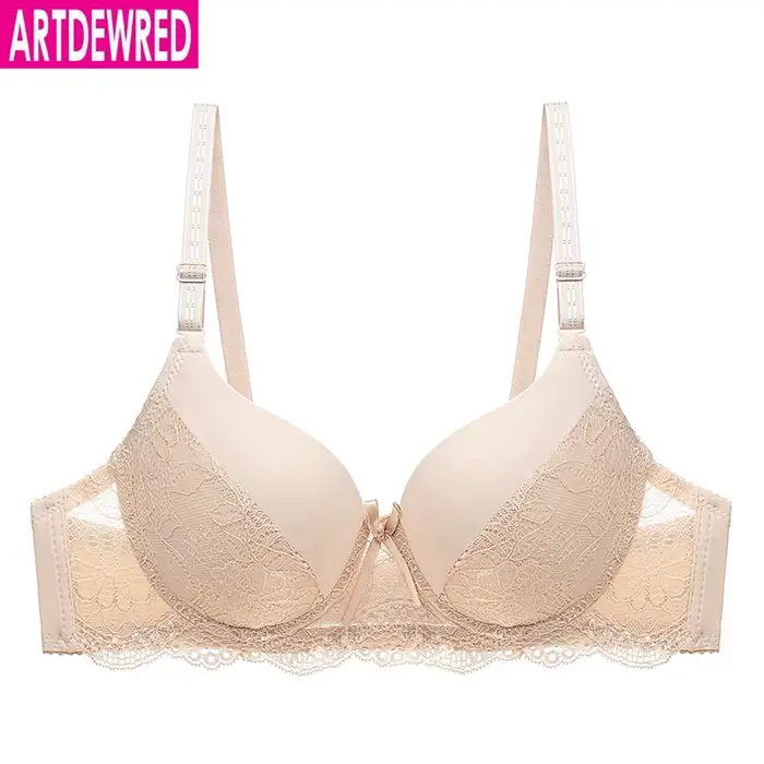 Sexy čipka podprsenka, Dámske kvetinové push up podprsenka, kostice podprsenka, veľké veľkosti, Super Thin podprsenka