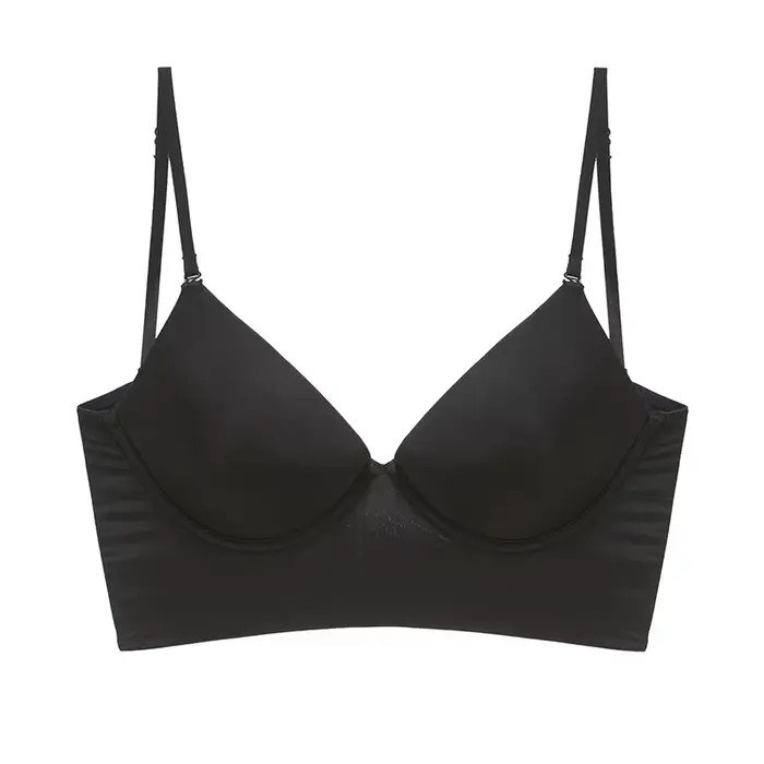 Soutien-gorge dos nu Sexy pour femmes, sous-vêtements, décolleté en V profond, coupe basse, Push-Up,