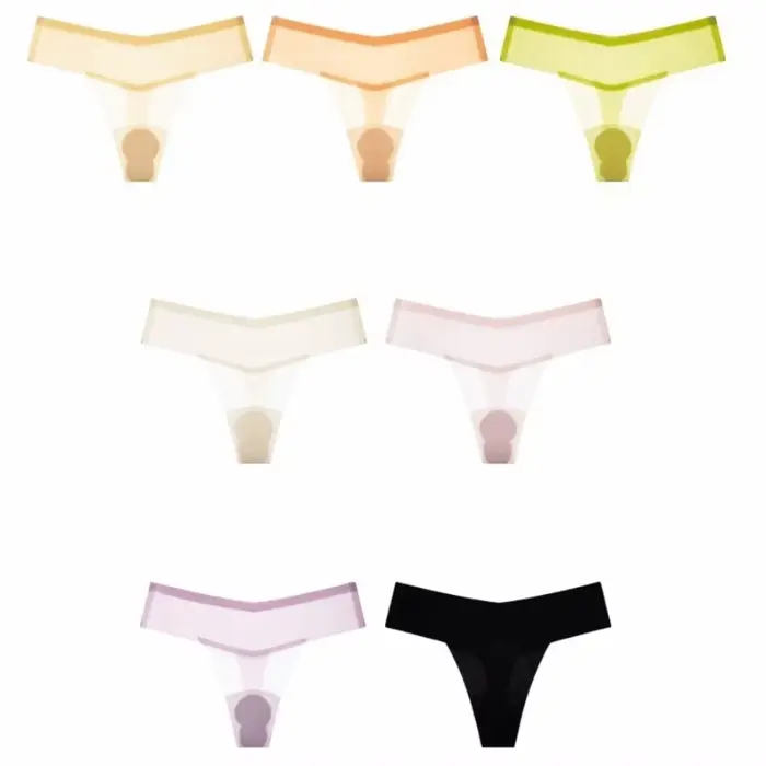 Culotte en soie glacée transparente coton taille basse sous-vêtements féminins pour yoga fitness occasions spéciales femmes