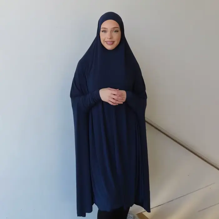 Abaya musulmane en coton pour femmes, décoration simple, polyvalente pour toutes les saisons, occasions spéciales et prière ```