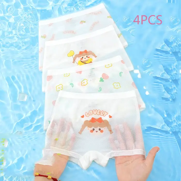 Culotte transparente pour filles, caleçon pour filles de 12 ans, boxer pour filles, sous-vêtements pour filles, pantalons pour enfants, jeunes adolescents