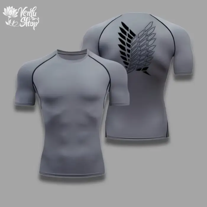 AOT, Levi Ackerman, Attack on Titan, Anime, Gym, Compresseur, Muscleshirt, Merch, Vêtements de Fitne