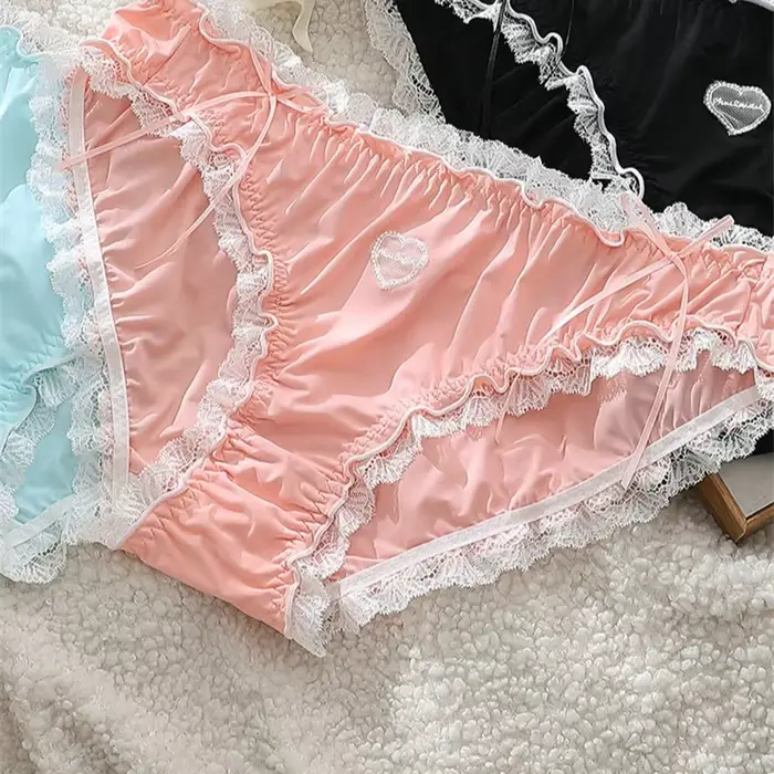 Spodná bielizeň Sexy ropa interiér mujer Lolita roztomilá súkromná slúžka bragas de mujer veľká veľkosť spodná bielizeň ženy mäkké čipky nohavičky lenceria