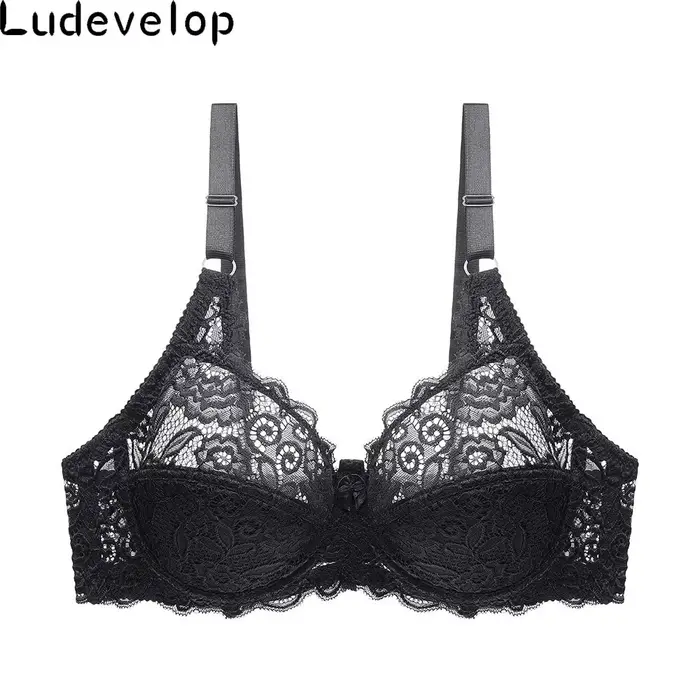Plus Veľkosť Dámska podprsenka, Kostice Push Up podprsenka, spodná bielizeň Sexy Dámske, Vyšívané spodná bielizeň, BH Top B C podprsenka