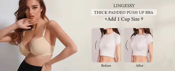 Bezšvová push-up podprsenka pre ženy
