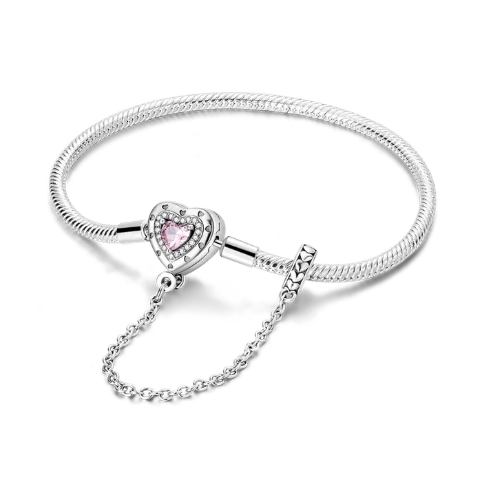 2025 Valentínsky nový 925 strieborný ružový oblúk plný diamant Náramok Originál 17-20CM nastaviteľné DIY prívesok pre ženy