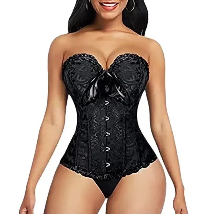 Pás korzet s tangá, bustier pre ženy, sexy spodná bielizeň šnúrky, kvetinový vzor, shapewear, vintage viktoriánskej módy, body shaper