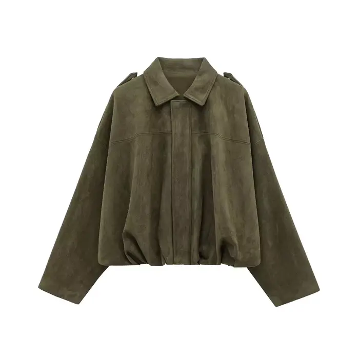 MUJER 2025 Dámska semišová bomber bunda