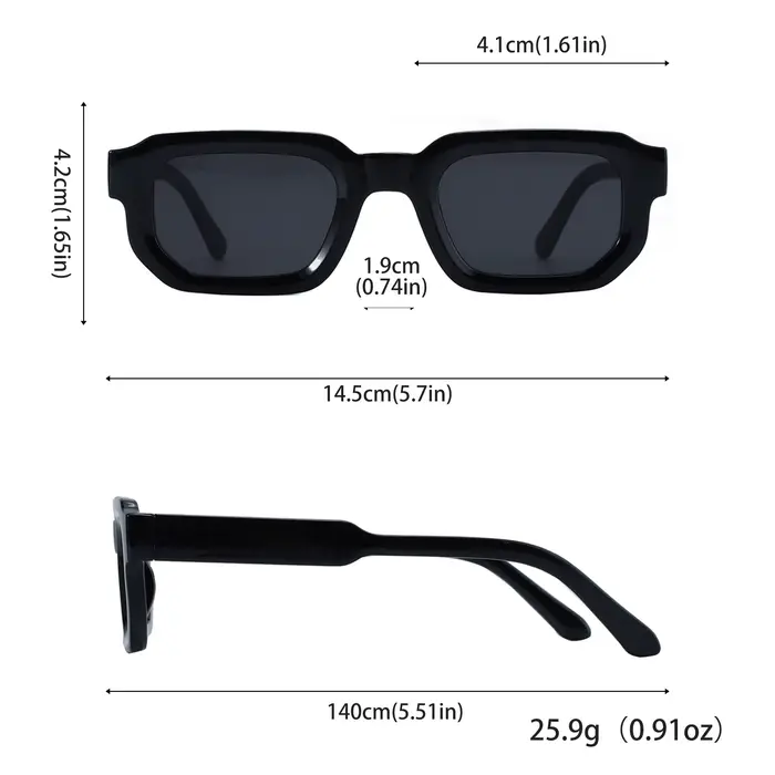 6 pièces/ensemble femmes Vintage Rectangle cadre lunettes de soleil mode rétro lunettes de soleil ma