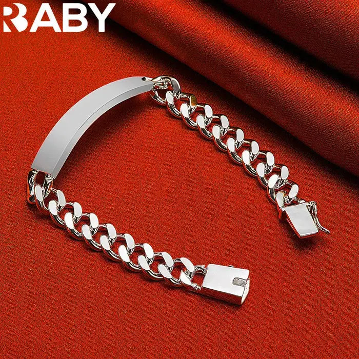 URBABY – Štvorcový retiazkový náramok z rýdzeho striebra 925 pre ženy