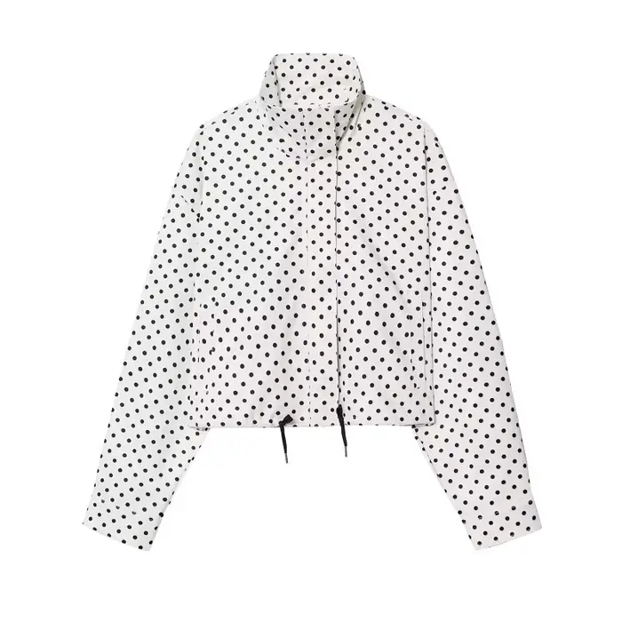 MUJER à pois Bomber vestes pour femmes surdimensionné Demi-saison veste pour femmes mode hiver mante