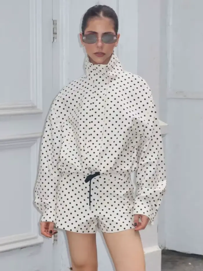 Vintage set HH rolák top a krátke šortky pre ženy jeseň zimný štýl retro pohodlné viac ossions