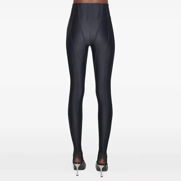 TWOTWINSTYLE solide épissé plis Chic pantalon femme taille haute minceur Streetwear minimaliste femm