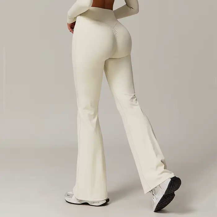 Leggings évasés taille haute pour femme, élastiques, effet push-up, pour fitness, yoga et entraîneme