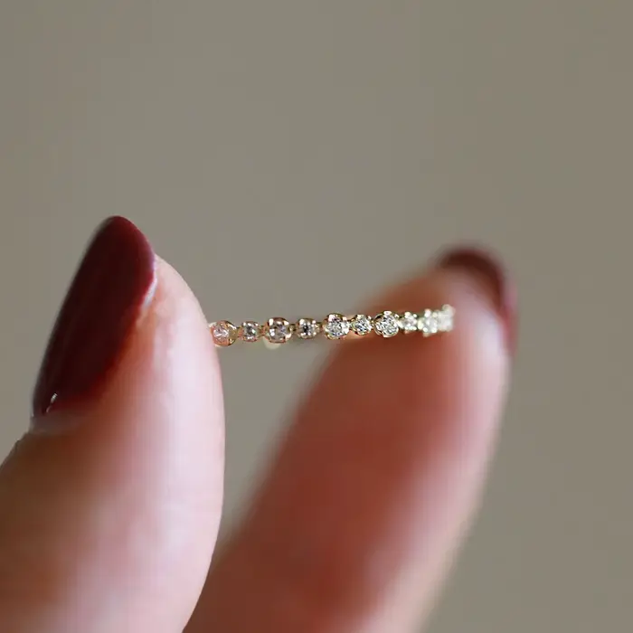 Geometrický prsteň z sterlingového striebra 925 s 14K pozlátením pre ženy