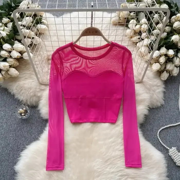 Patchwork polyesterová nočná košeľa s elegantnou gázou a slim fit pre ženy všetky ročné obdobia