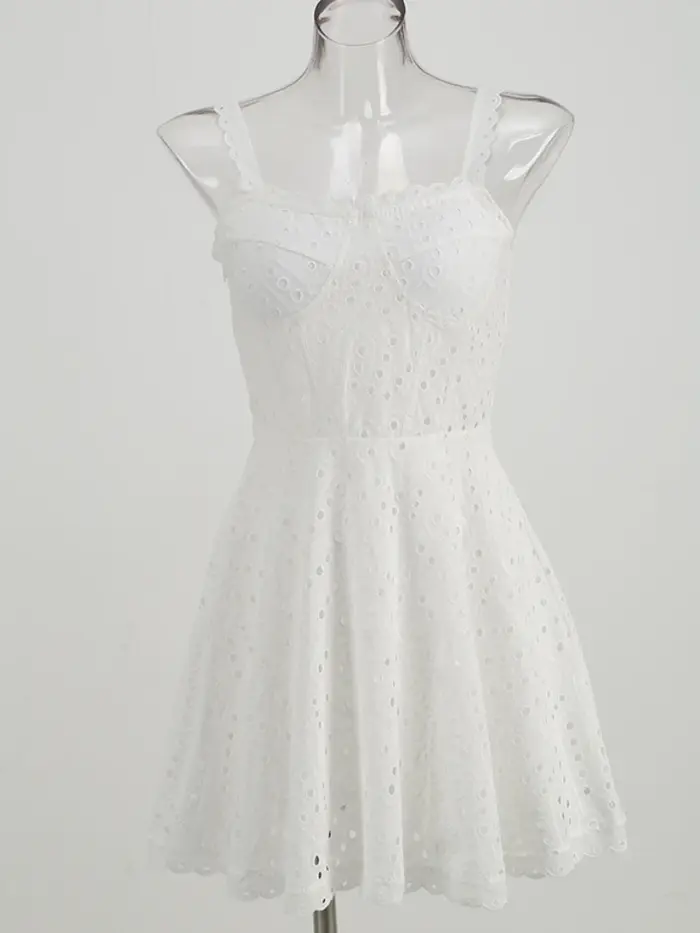 Robe sans manches sangles col en V évidée fermeture éclair mini pour femmes soirées prestigieuses occasions spéciales