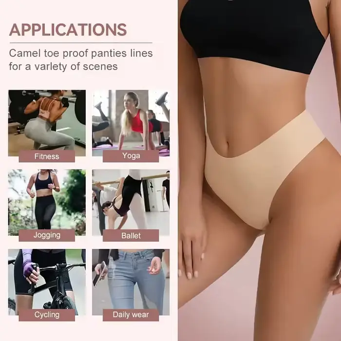 Neviditeľné nohavičky anti-camel toe pre ženy, bez švov, pre telocvičňu a cvičenie