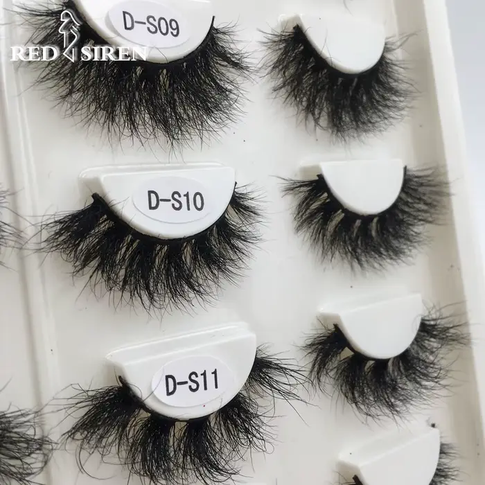 RED SIREN – Cils en vison véritable doux et naturel, maquillage 3D, pelucheux