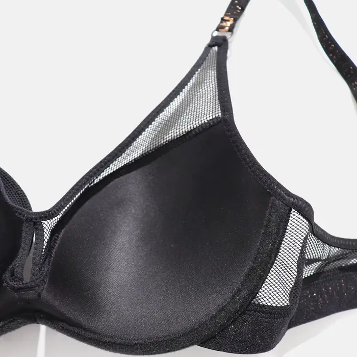 BEAUWEAR - Podprsenka s drôtikmi z priedušnej sieťoviny s písmenom