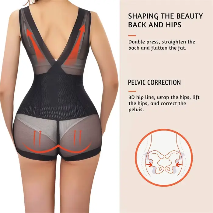 Maillot de Corps En Maille Sexy Pour Femmes Flarixa, Formateur de Taille, Ventre Plat, Soutien-Gorge Push Up, Débardeur Lingerie Transparente Occasions Spéciales