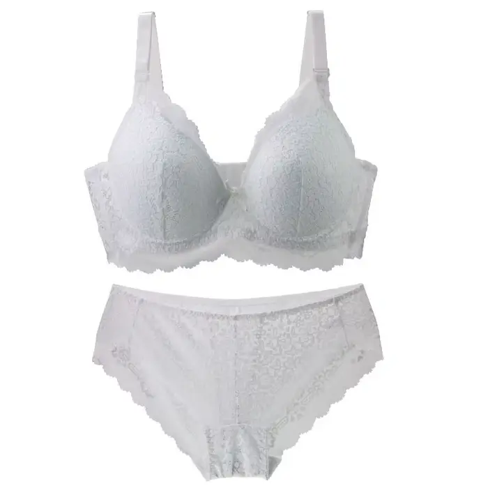 Sexy dámska podprsenka a nohavičky z polyesteru a nylonu s kvetinovými motívmi a dekoráciou luku pre špeciálne príležitosti