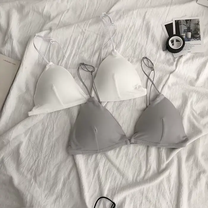 Dámske francúzsky štýl podprsenka, Sexy, opasok Thin, Bralettle, trojuholník Cap, spodná bielizeň, hlboké V, bezdrôtové, mäkké, tenké, bezšvíkové, Lingeri