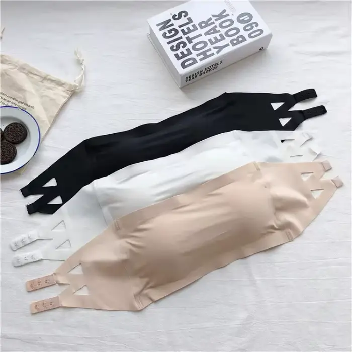 Sexy podprsenka bez ramienok, push-up, bez výstuže, pre ženy, elegantný chrbát, protišmyková, bezšvíková, neviditeľná, bralette bez ramienok, spodná bielizeň