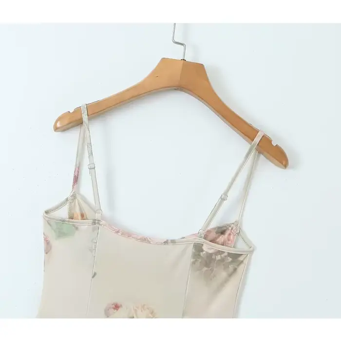 Dámske vintage pletené mini šaty s kvetinovou potlačou
