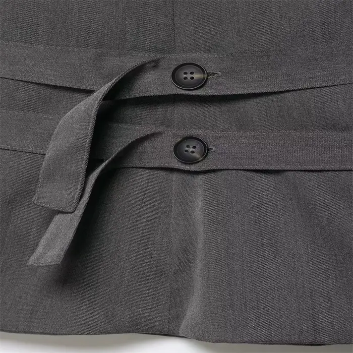 Gilet décontracté pour femme, bicolore, à double boutonnage, col montant, sans manches, cintré à la 