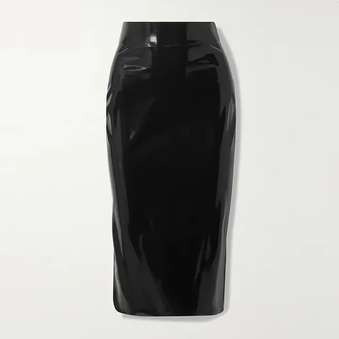 Dámska sukňa Misi z imitácie latexu