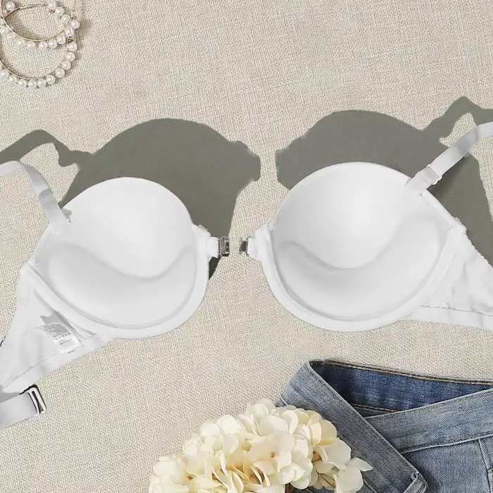 BEAUWEAR predné uzavretie Polovica podprsenky pre ženy plain Neviditeľné tričko podprsenka bez popruhov krása späť Spodná bielizeň B C pohár