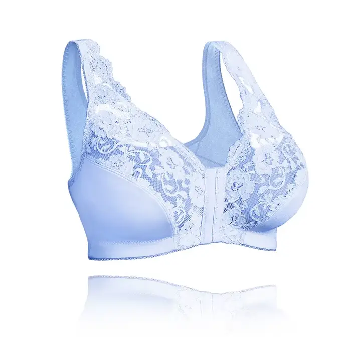 Predný uzáver športová podprsenka, veľká veľkosť, spodná bielizeň Akumulátorové, čipka, prelamované, priedušné, jemné bralette