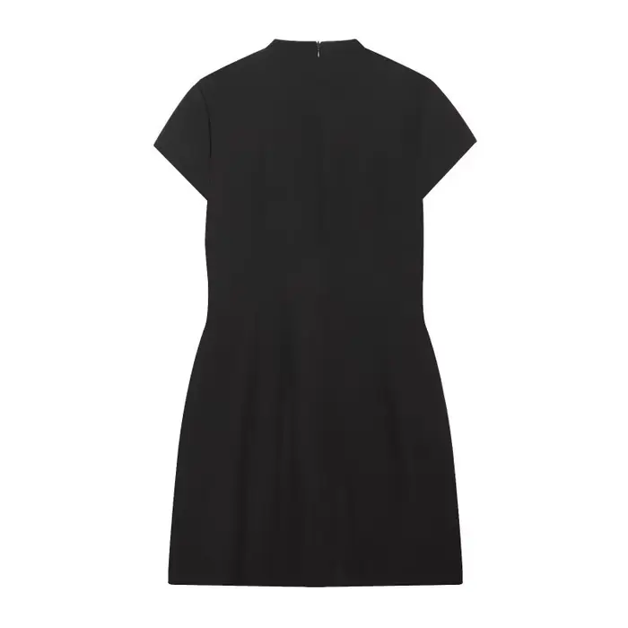 Mini-robe à découpes avec nœud papillon sur le devant, robe moulante à pois à manches courtes pour f