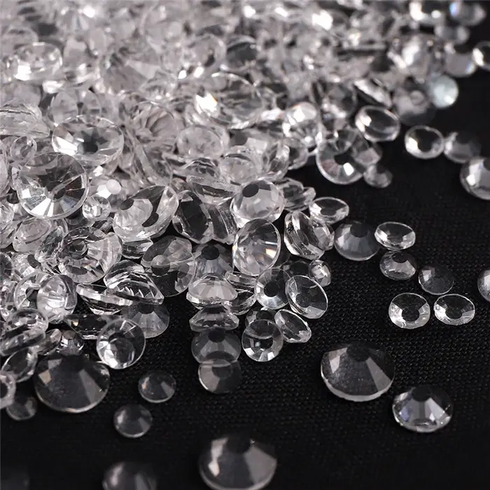 1440 kusov mix veľkostí sklenené ploché kamienky trblietky kryštál AB okrúhly diamant bez korekčného lepidla na kameň pre