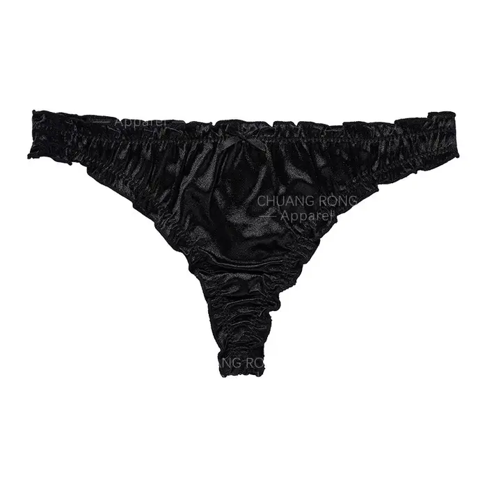Soyeux Sexy femmes culottes Satin glace soie sans couture élastique dames sous-vêtements slips invis