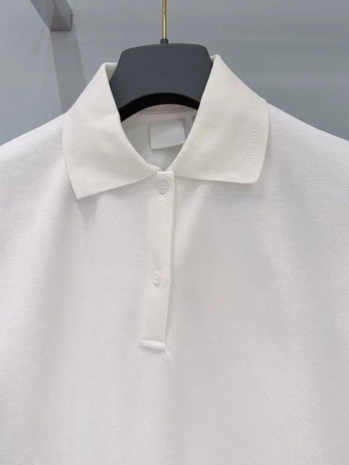 Dámske biele bavlnené polo slim