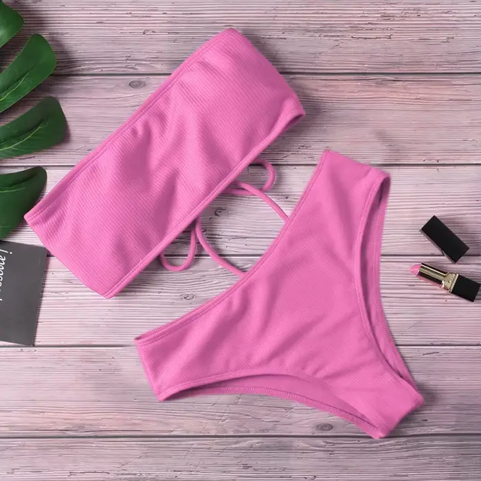 2024 nový Bikini s vysokým pásom bez ramienok Sexy