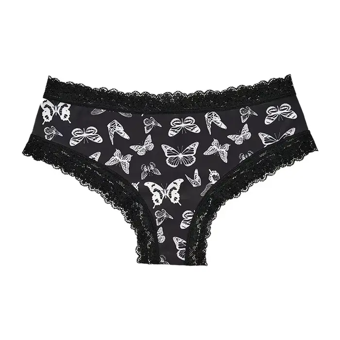 Sous-vêtements pour femmes, culotte Sexy à bord en dentelle, Lingerie de Style gothique, crâne de Ro