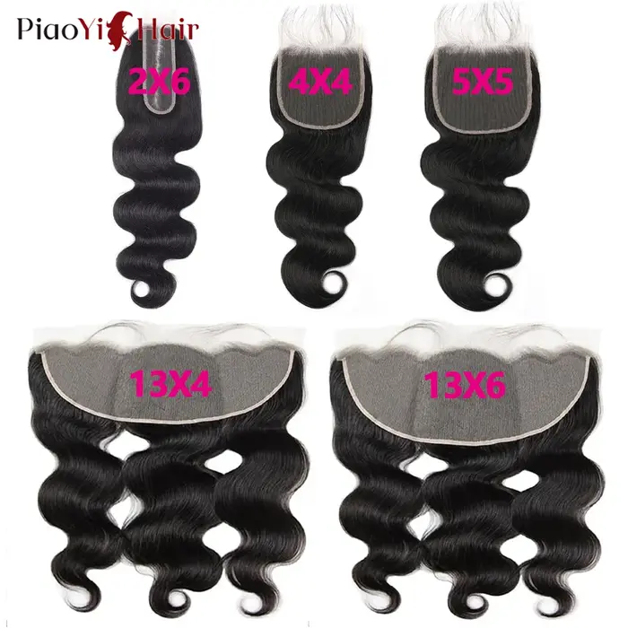 Vague de corps 13x6 13X4 HD dentelle frontale brésilienne cheveux humains pré-épilés 4x4 5x5 dentell