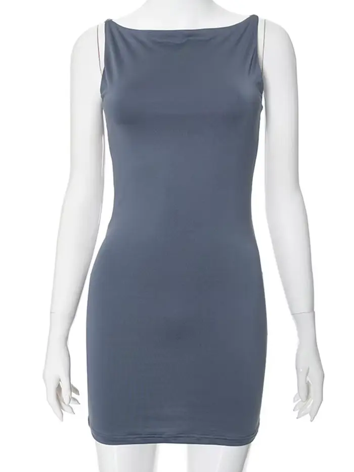 Letný ležérny módny Mini bez rukávov Wrap Y2K základný tielkový šaty Oblečenie Sexy elegantné ženy Klub párty večerné