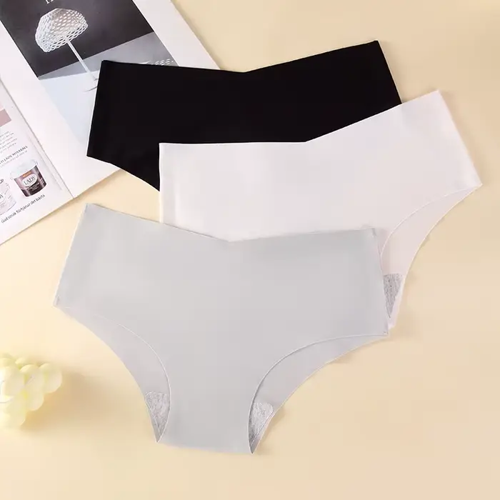 Non-značkovacie nohavičky pre ženy, veľká veľkosť, jóga šport, sexy, v tvare V, 6 farieb, jednofarebné, ľadové hodváb, priedušné