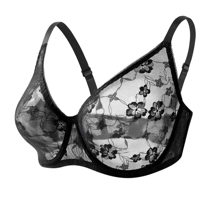 Soutien-gorge Ultra fin à armatures pour femmes, grande taille, bretelles réglables, sans rembourrag